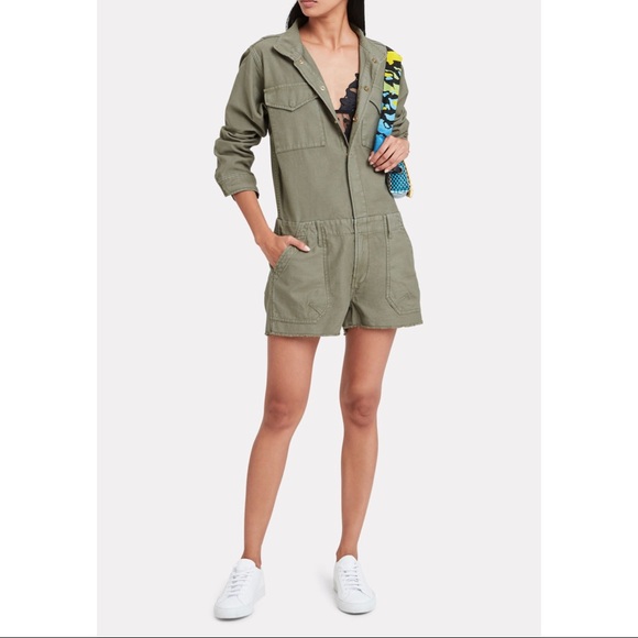 NWOT Frame Denim Army Service Shortall Romper - Picture 2 of 10